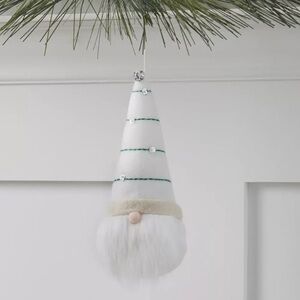 MACYS Holiday Lane White Felt Gnome Ornament